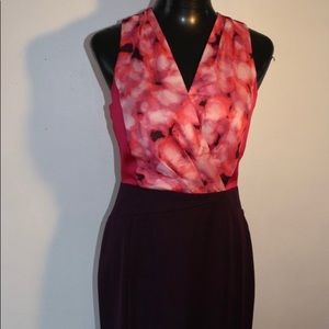 NWT Purple/Pink Calvin Klein Dress - Size 4